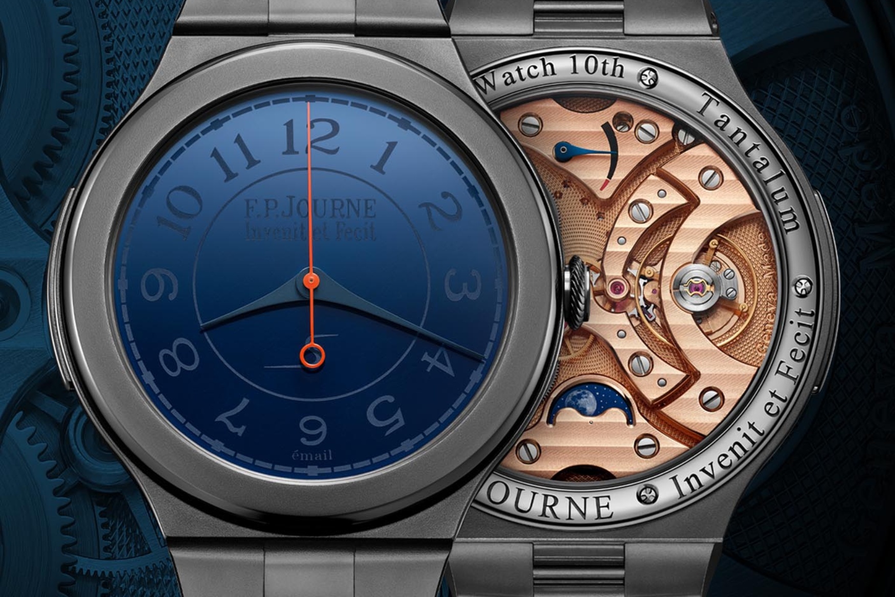 fp journe chronometre bleu furtif