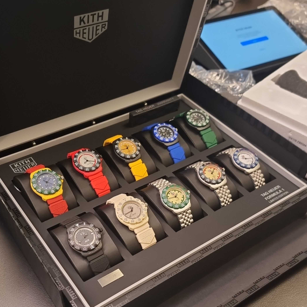 An in-depth look at all 10 versions of the TAG Heuer Formula 1 Kith collaboration