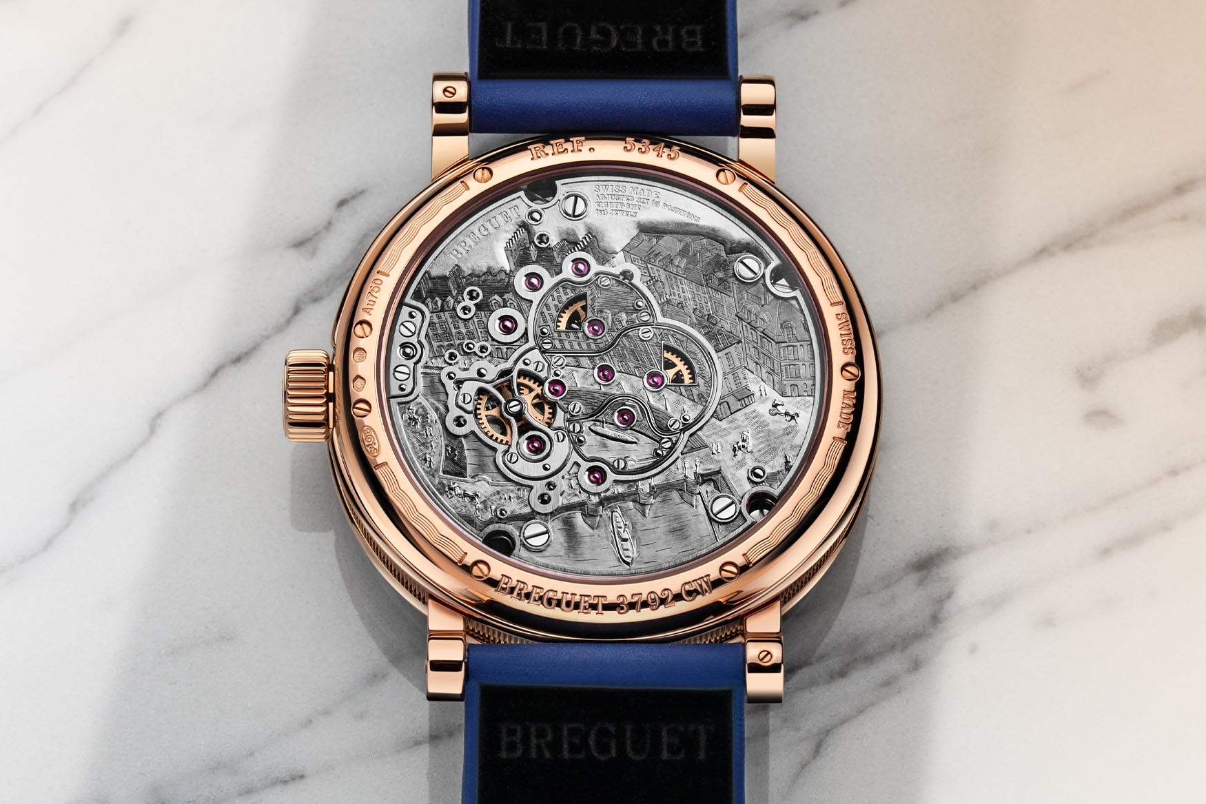 Breguet Classique Double Tourbillon Quai de L’horloge rose gold caseback