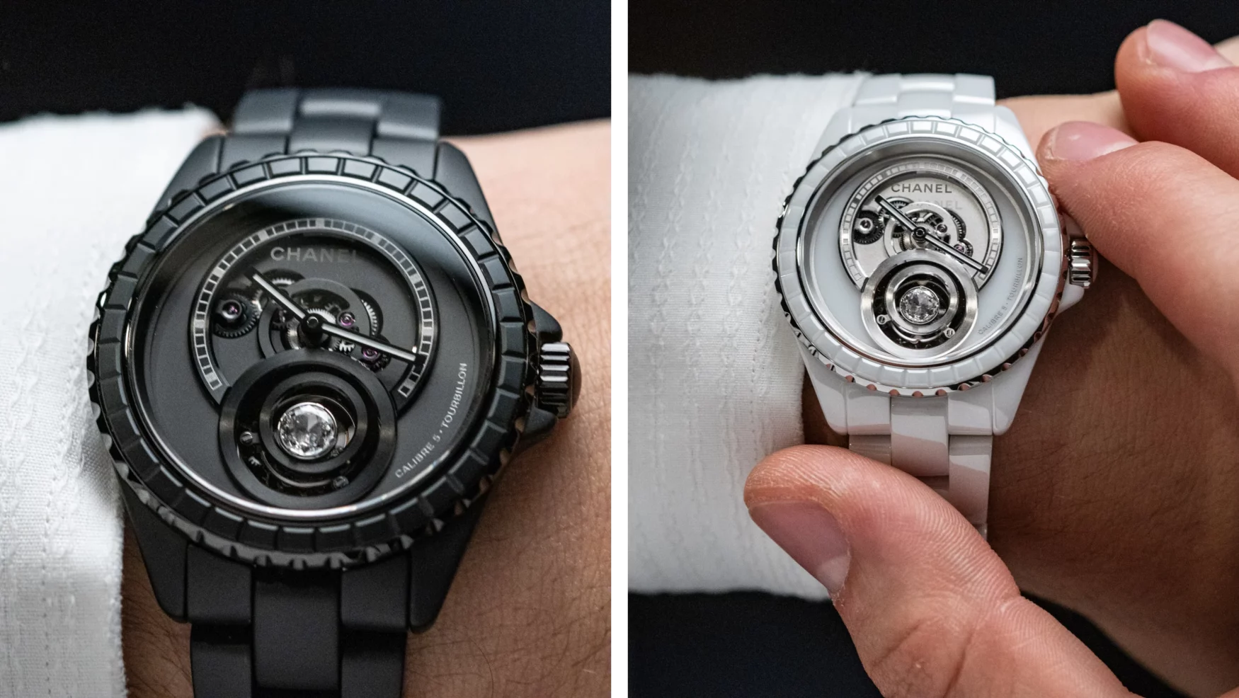 The Chanel J12 Diamond Tourbillon Calibre 5 is stealthy, glam and technical all at once