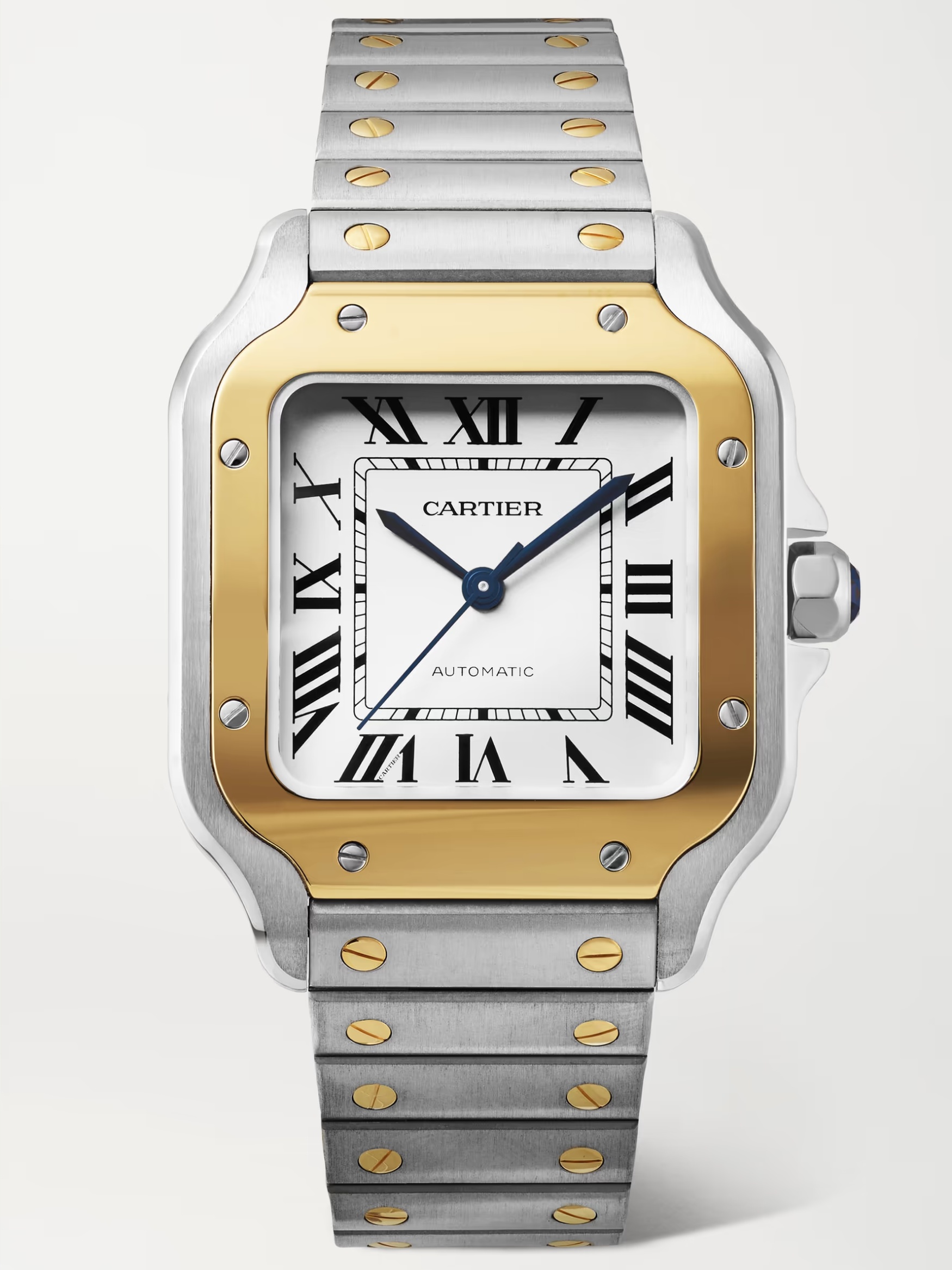 cartier santos de cartier medium steel and gold