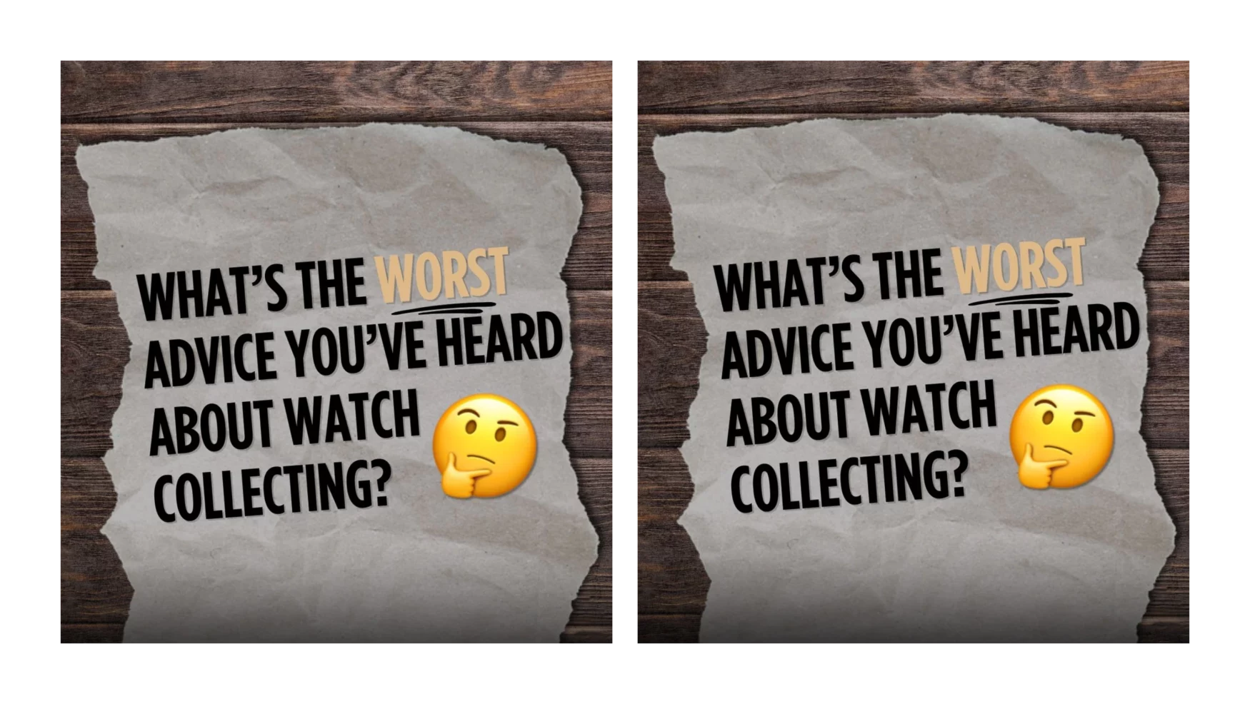 We asked you “what’s the worst advice you’ve heard about watch-collecting?” These were your responses