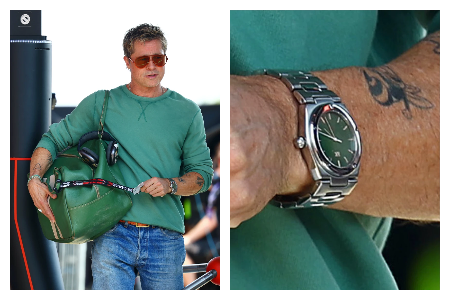 Brad Pitt IWC custom vintage watch f1 movie set body