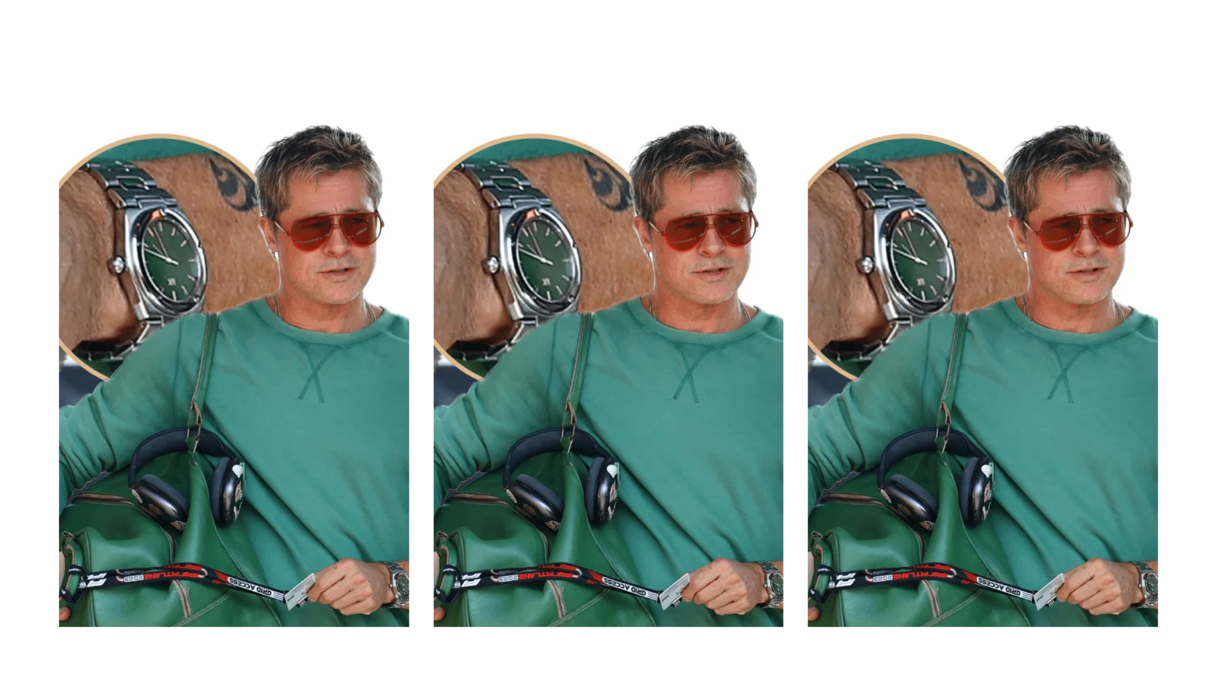 Brad Pitt confirmed wearing custom vintage IWC on F1 movie set