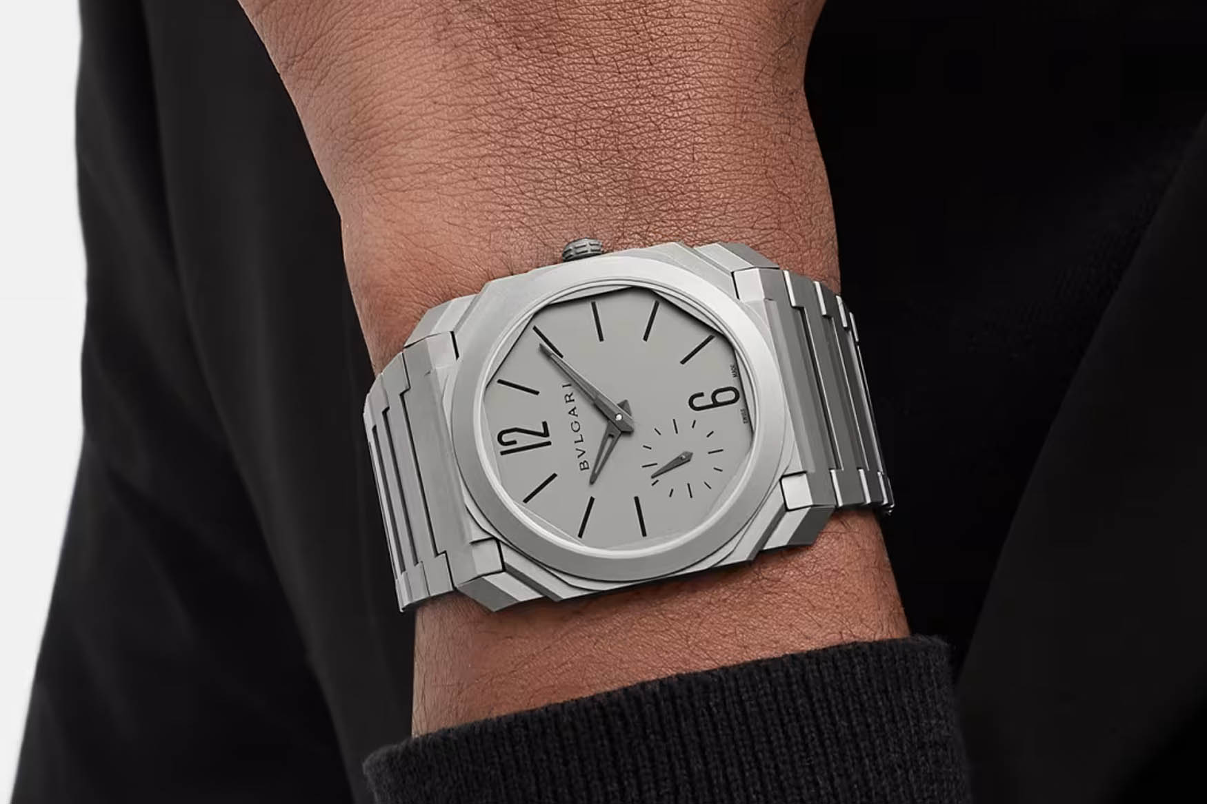 Bulgari Octo Finissimo Titanium wrist shot