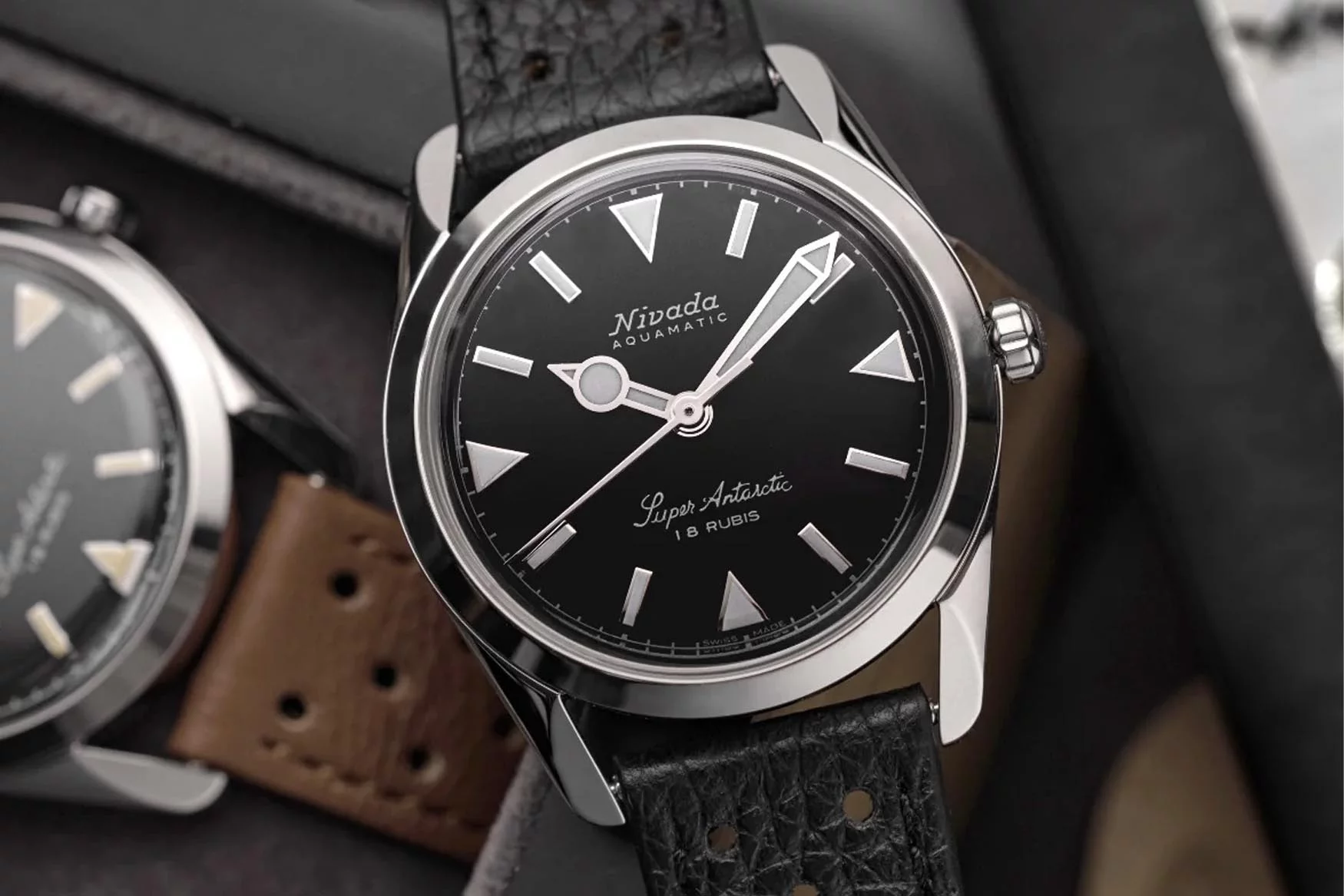 Nivada Grenchen Antarctic Spider and Super Antarctic 35mm