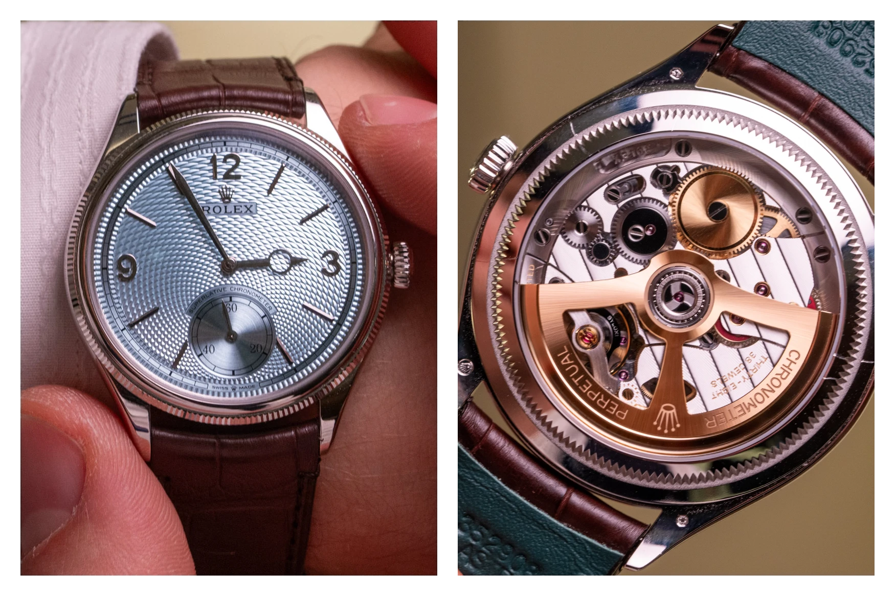 Rolex 1908 Platinum front and back