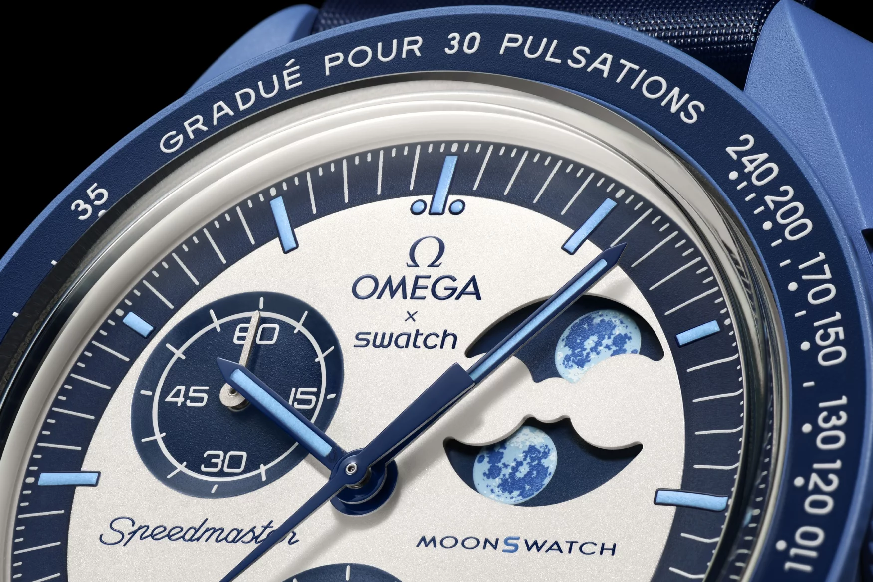 New MoonSwatch Mission to the Super Blue Moonphase Swatch-x-Omega-Bioceramic-MoonSwatch-Mission-to-the-Super-Blue-Moonphase-dial-closeup.jpg