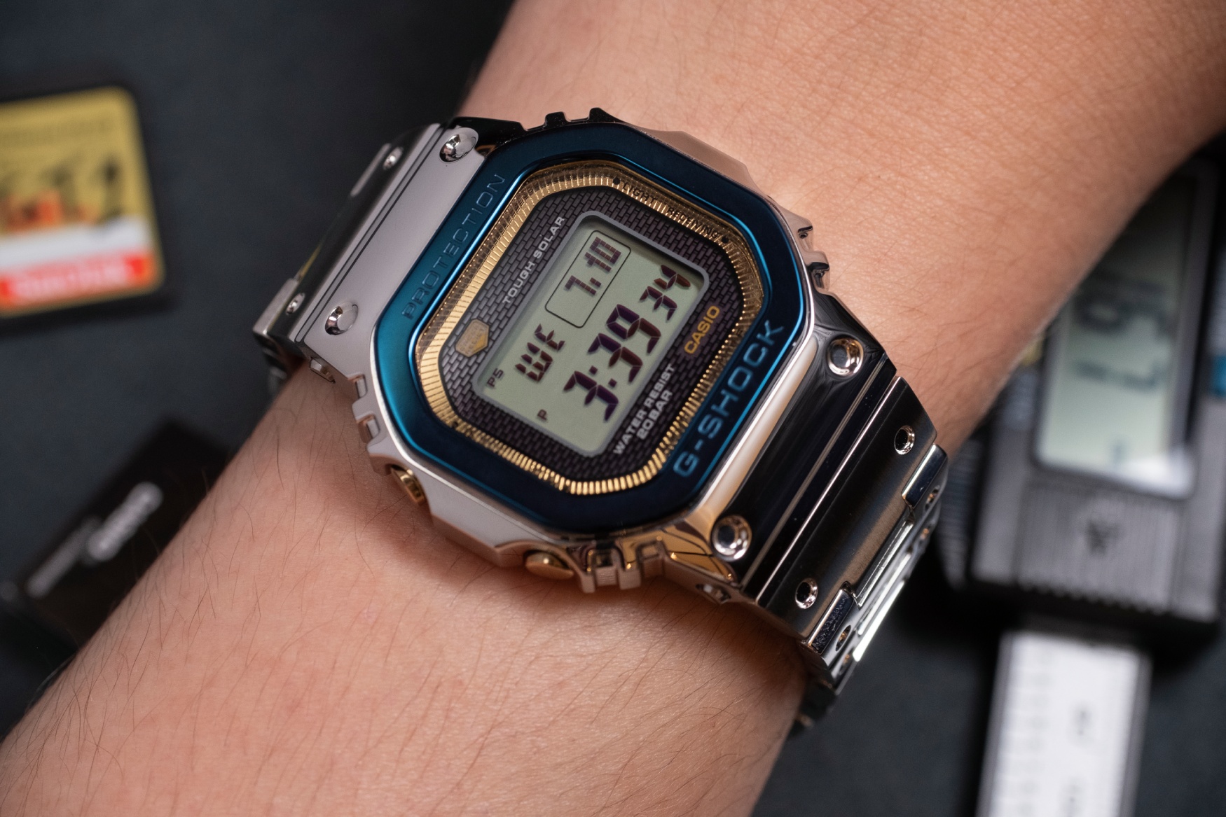 casio 50th anniversary square g wrist