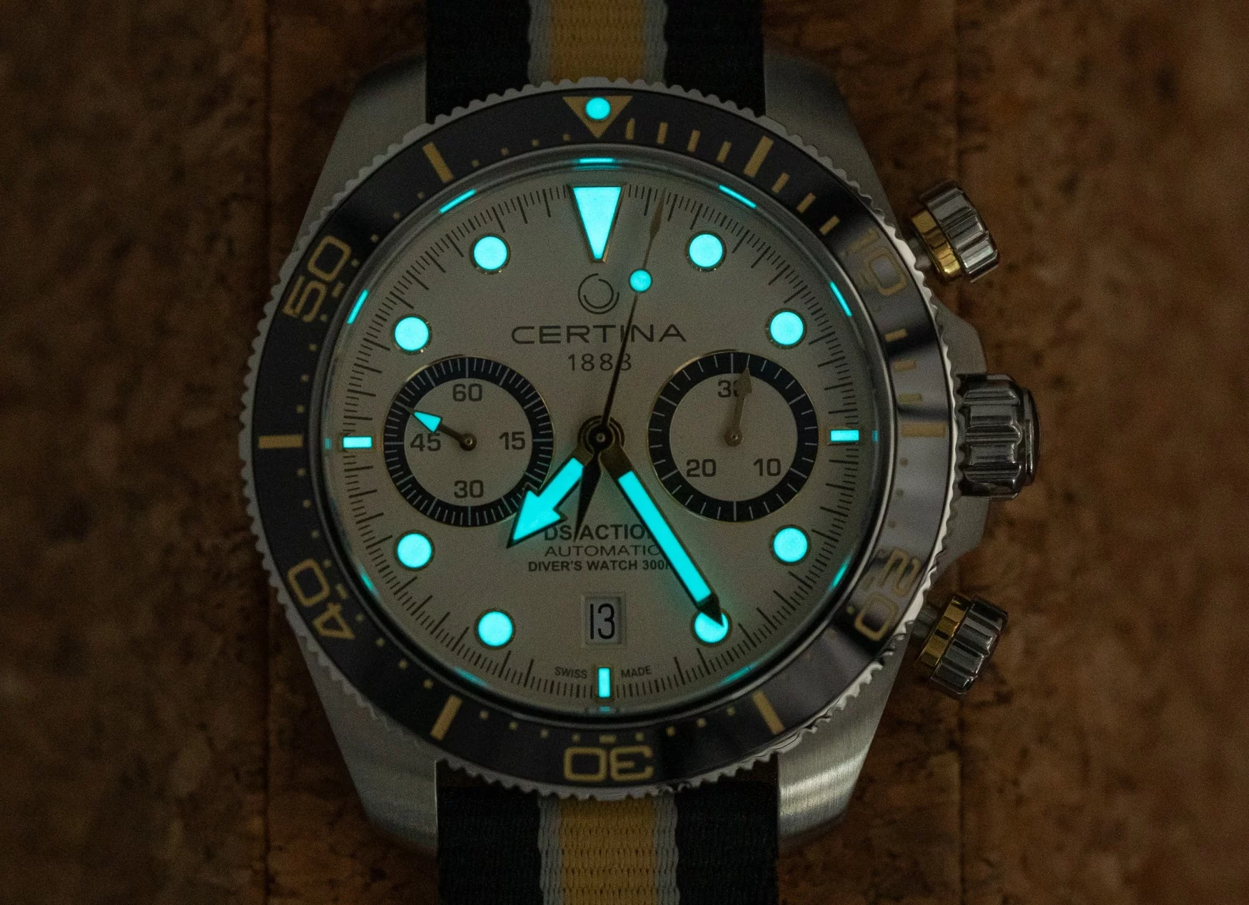 Certina ds shops action diver chronograph automatic