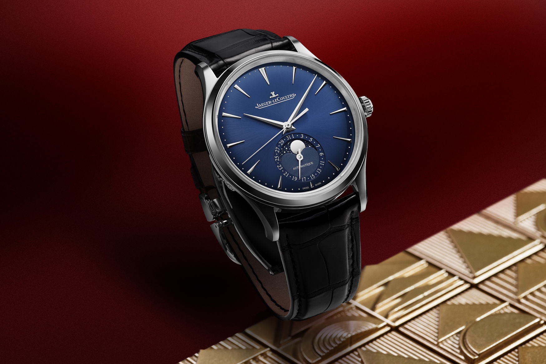 jaeger lecoultre master ultra thin moon blue