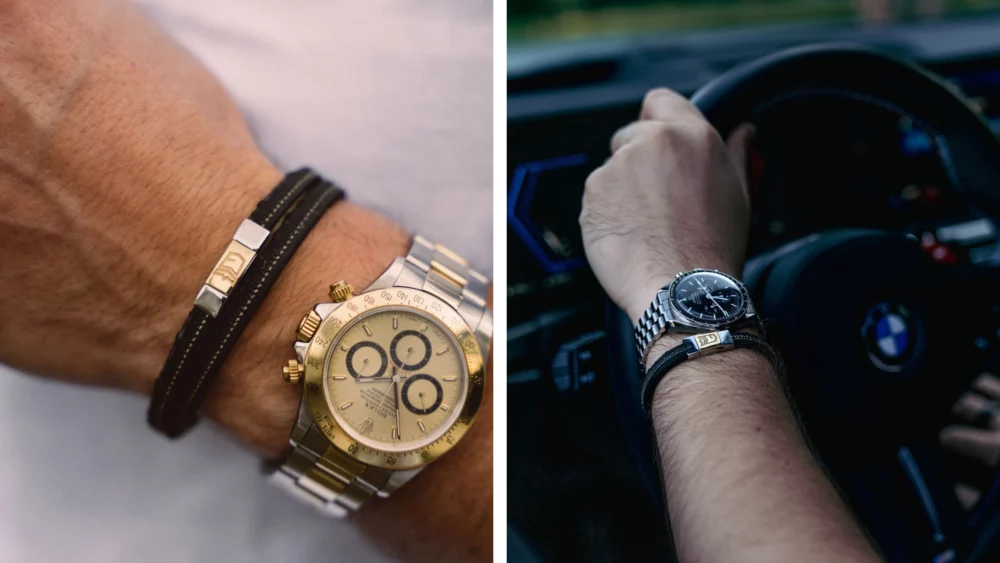 Mongrip’s motorsports bracelets are the perfect accessory to pair with your chronograph