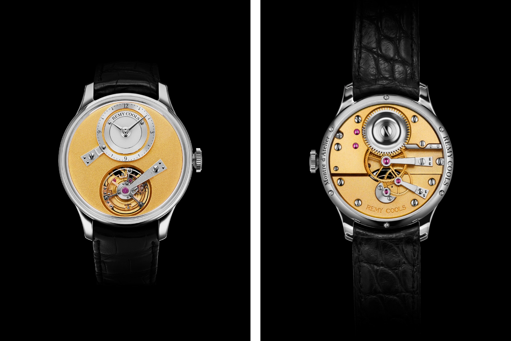 Remy Cools Tourbillon Atelier dial and movement.