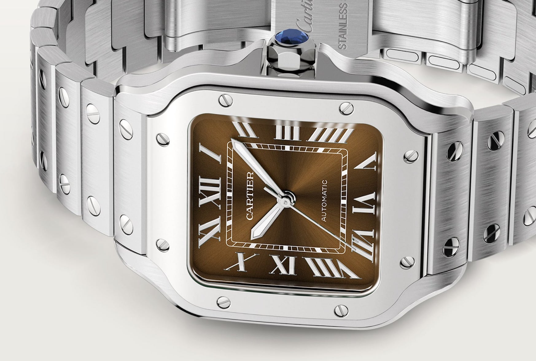 Cartier santos de cartier brown medium png