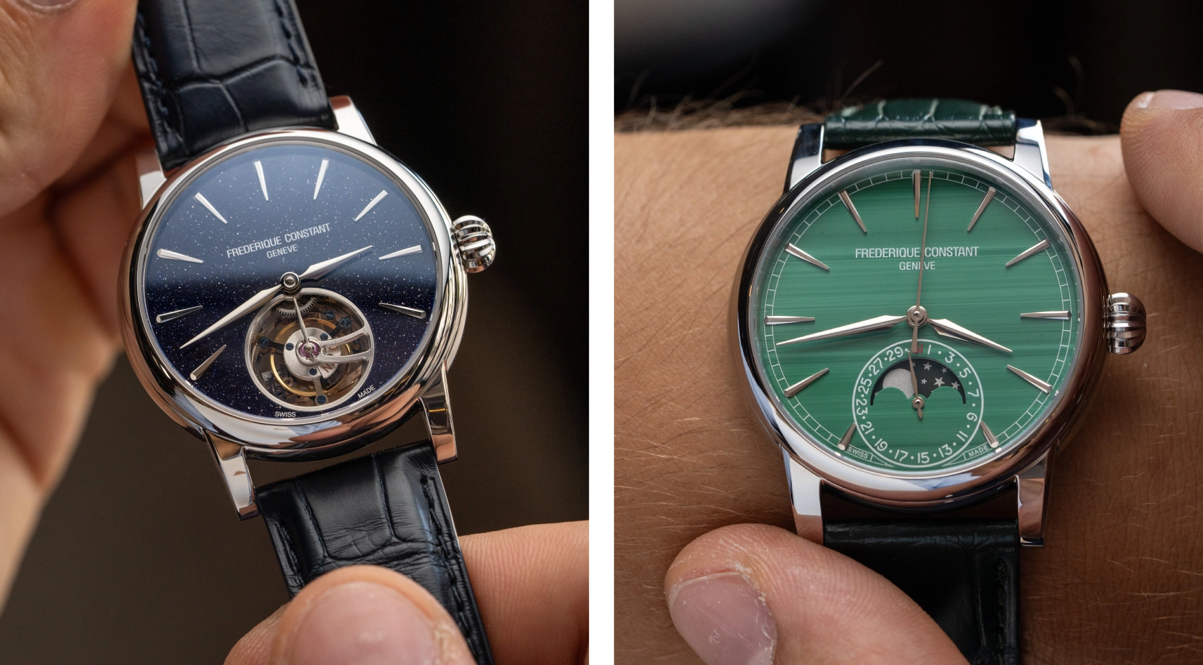 frederique constant classic tourbillon moonphase malachite feature