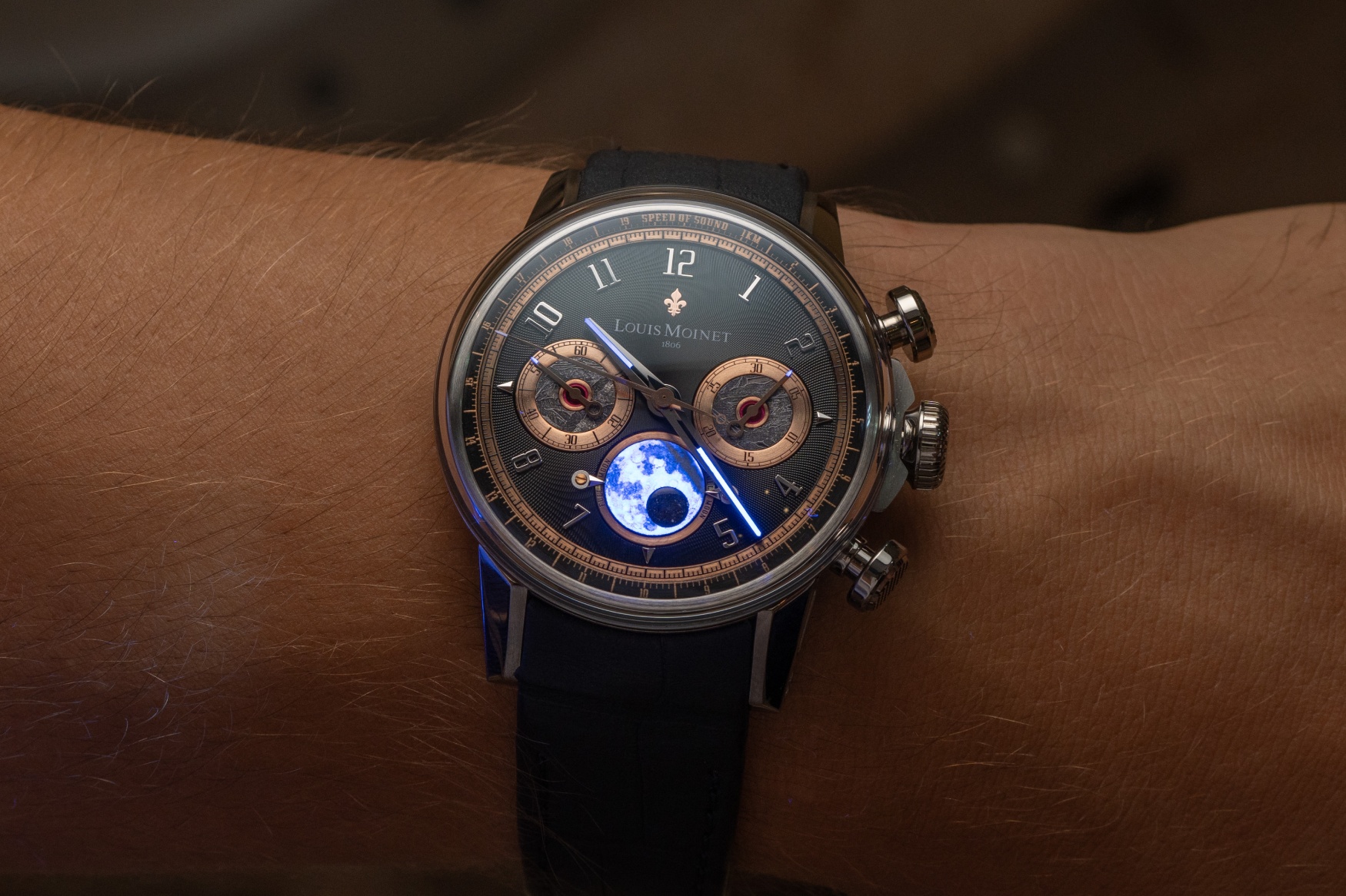 louis moinet speed of sound wrist lume