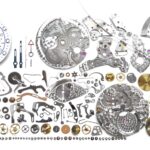 Every part of a watch movement, from screw to pinion