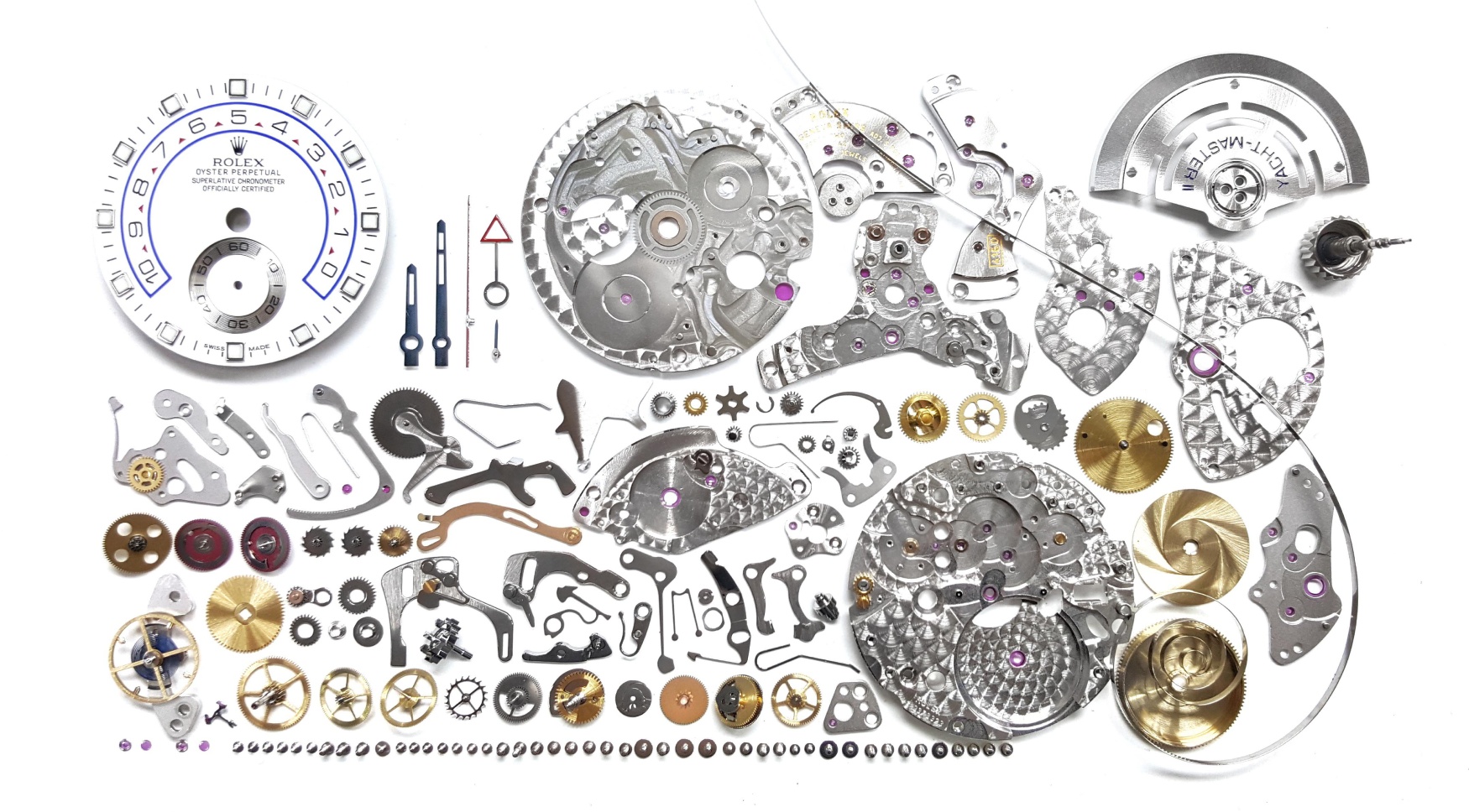 rolex yacht master movement disassembled feature