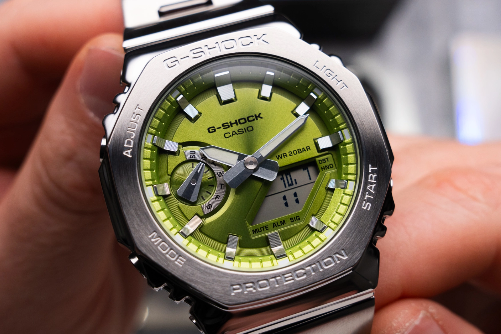 Casio G-Shock G Steel Metal Covered GM 2100D CasiOak Lime Green