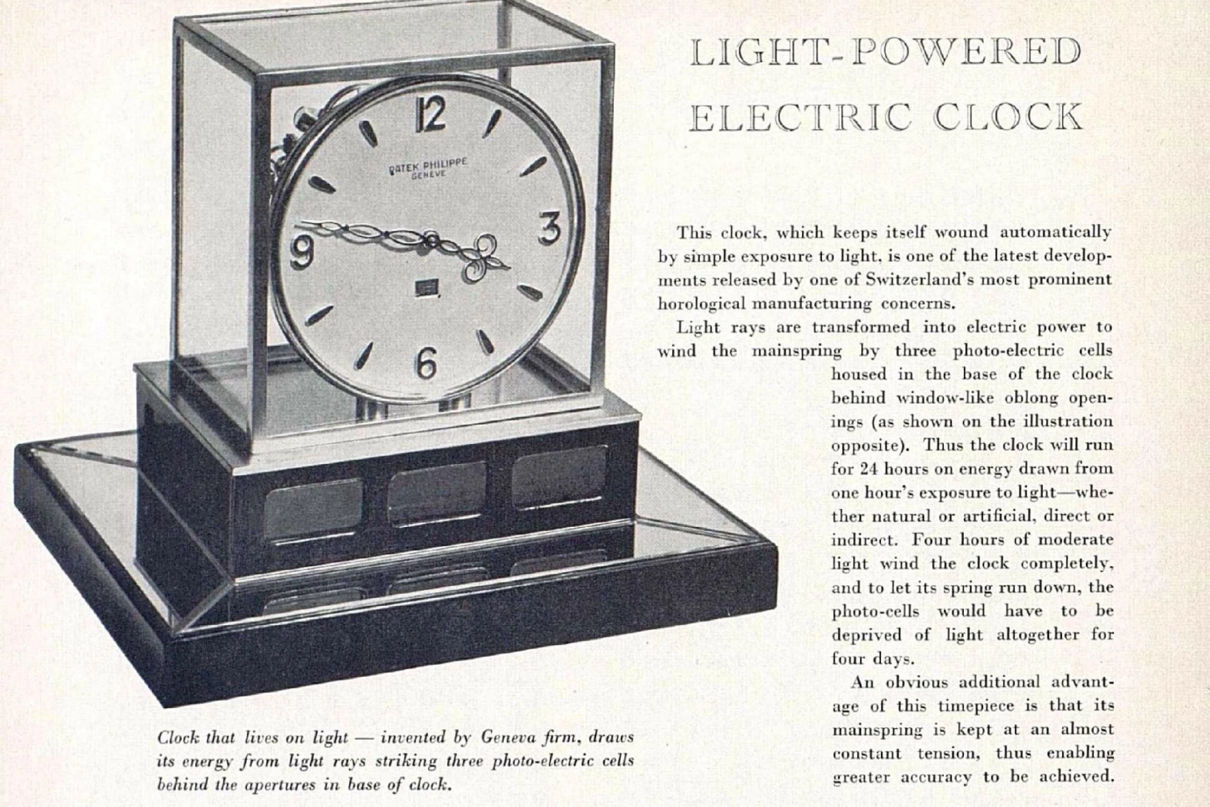 Patek Philippe Solar Clock 1952