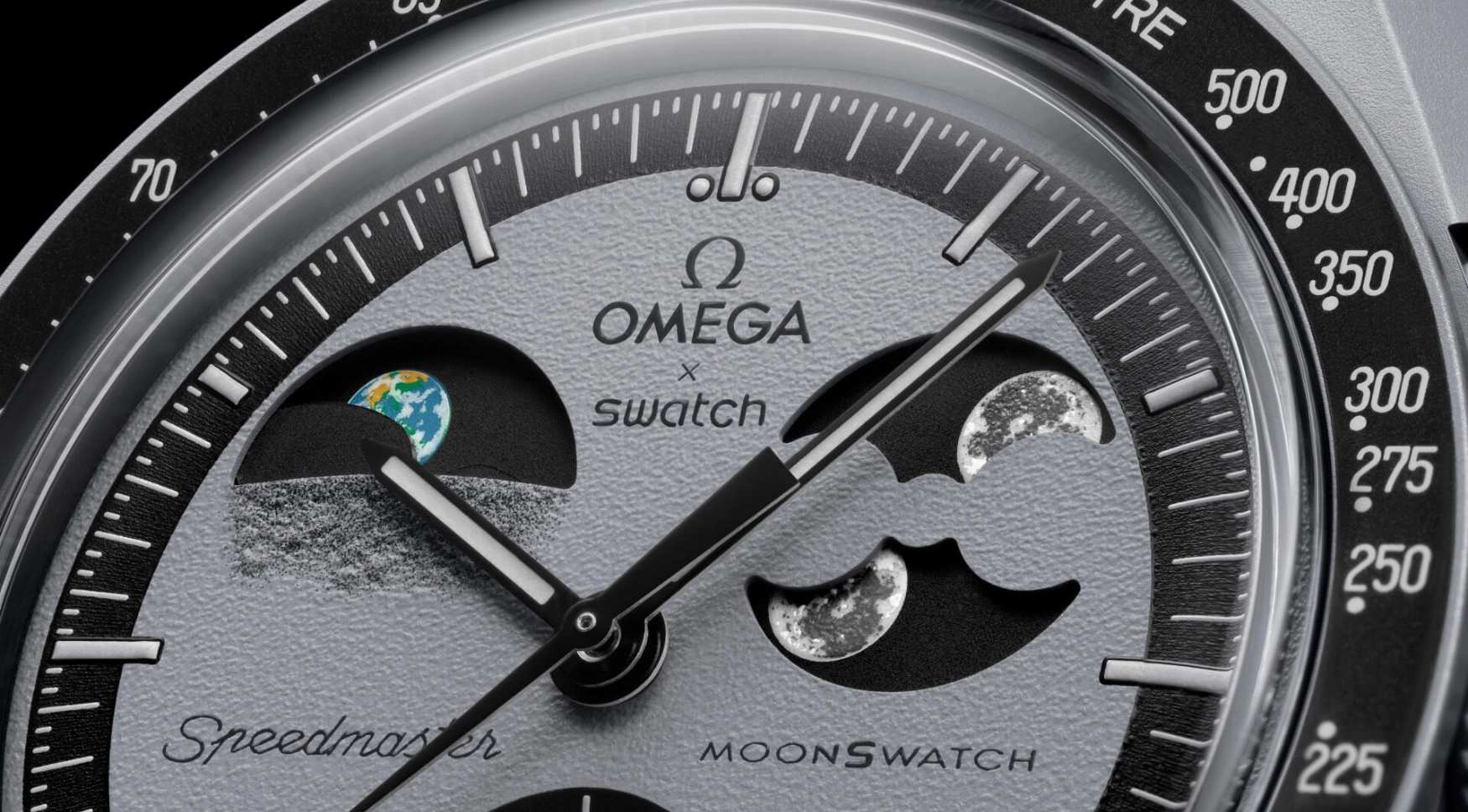 Swatch x Omega Bioceramic MoonSwatch Mission to Earthphase feature