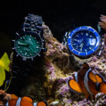 Zodiac confirms the stone trend with the Super Sea Wolf in malachite and lapis lazuli