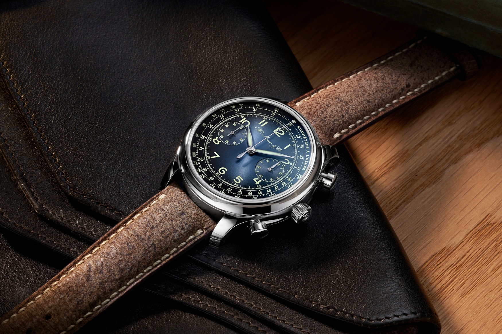 H Moser Massena Lab Endeavor Chronograph Compax Strap