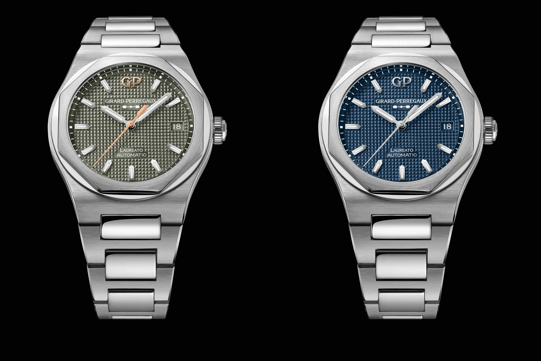 Girard-Perregaux Laureato 38mm Sage Green Midnight Blue