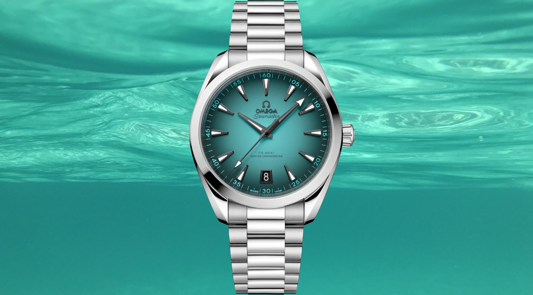 Omega Seamaster Aqua Terra 150M Turquoise feature