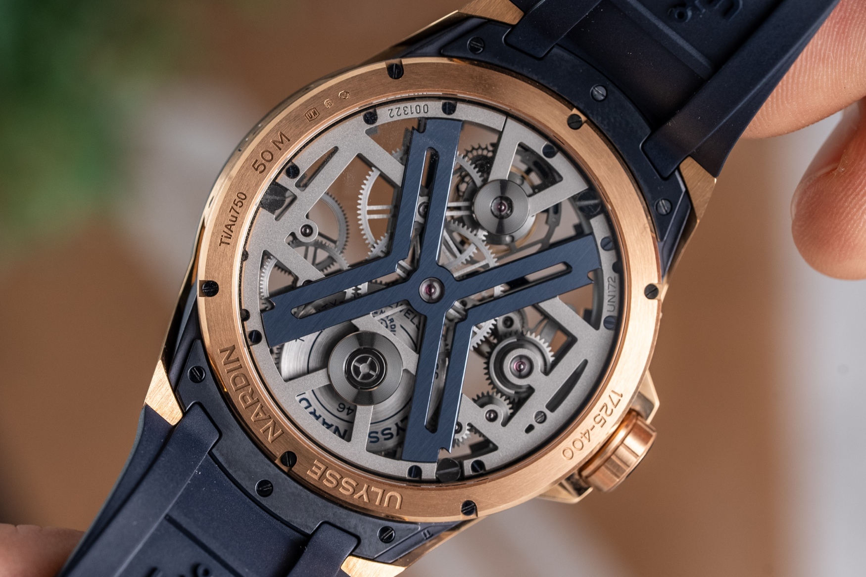 Ulysse Nardin Blast Tourbillon Blue Gold Case Back