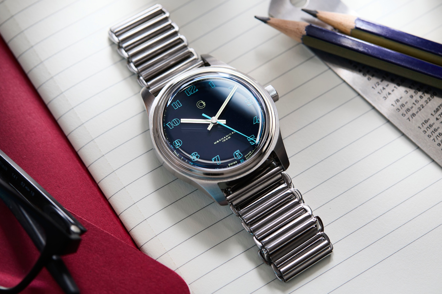 camp fieldtimer 39mm blue bonklip bracelet