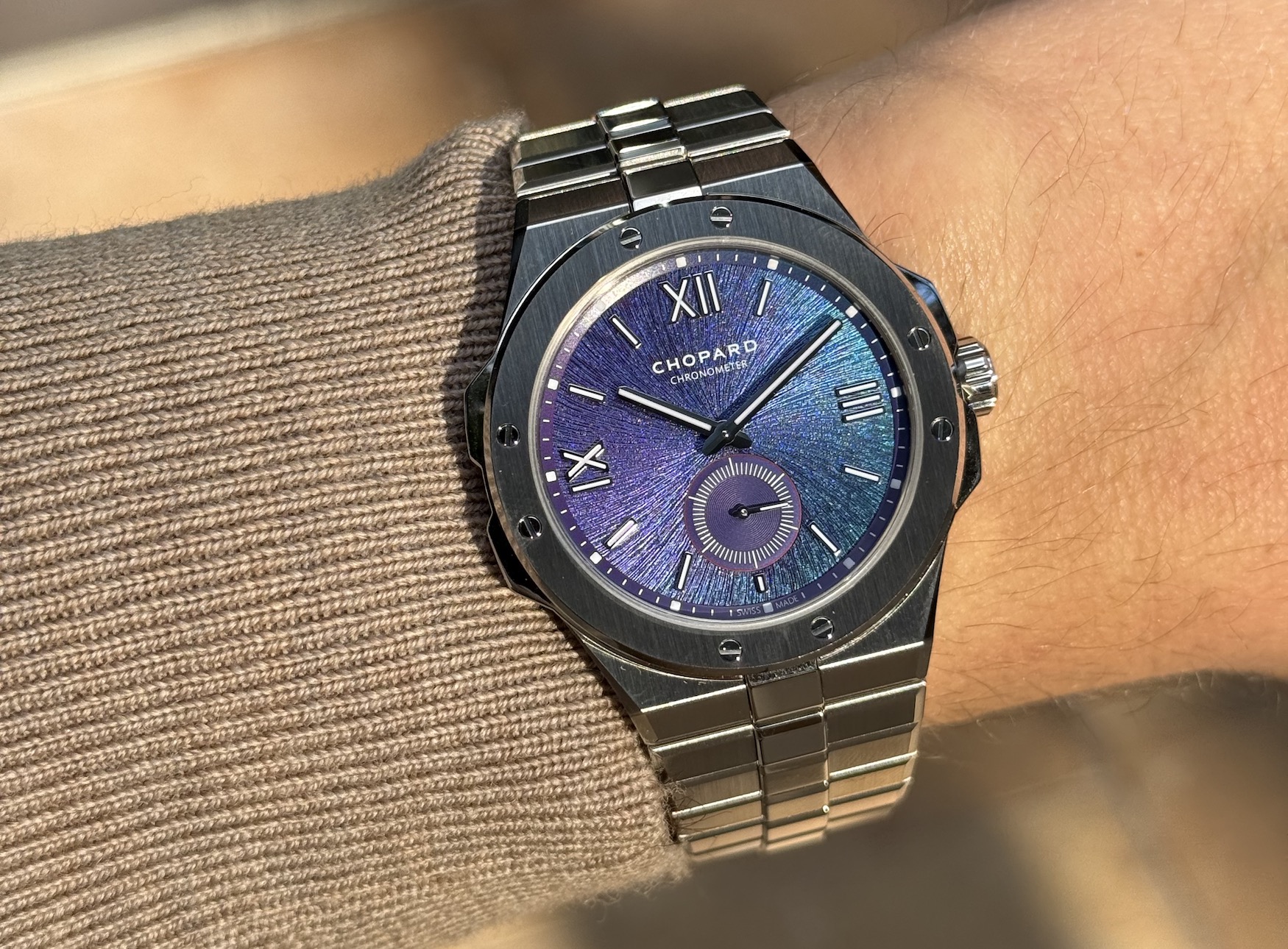chopard alpine eagle art in time his hers limited edition 41mm XPS wrist shot
