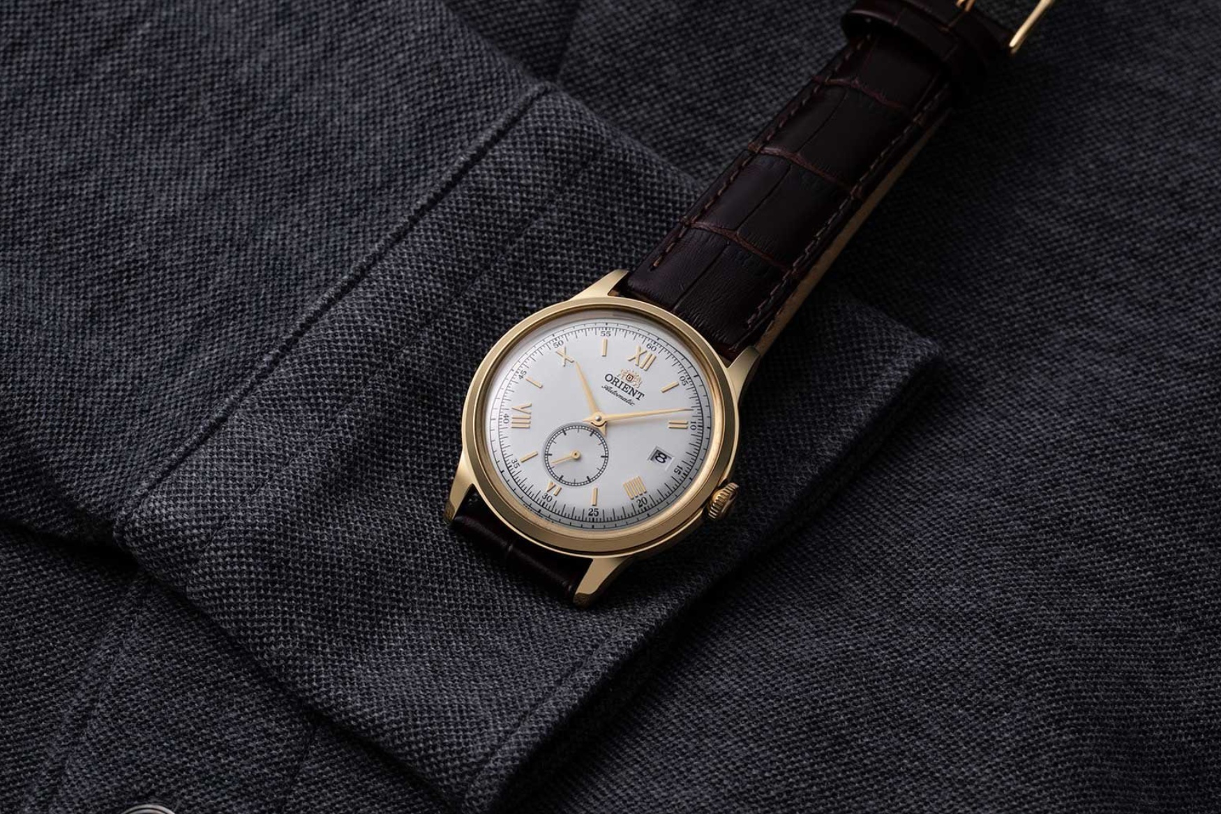 Orient Bambino 38mm Small Seconds PVD Gold