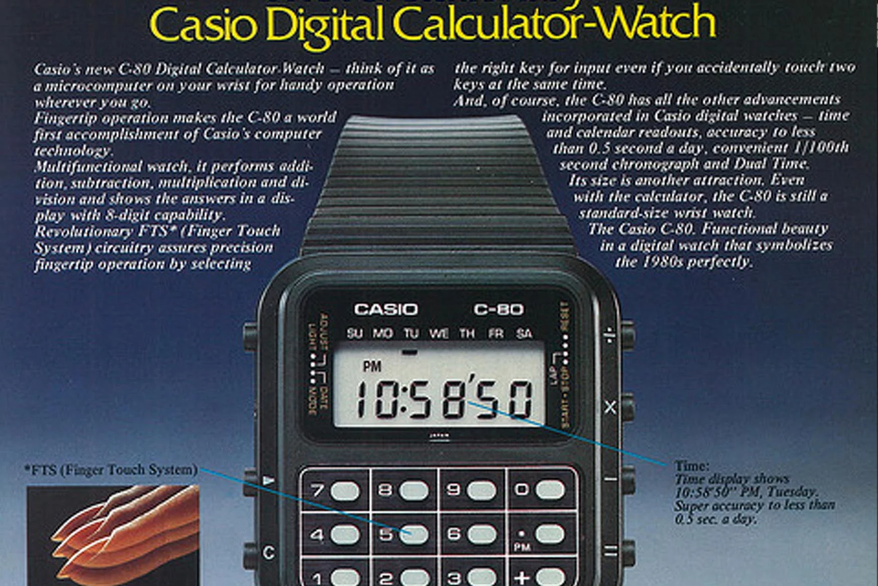 Vintage Vintage Casio W-38 mod 549 watch made in Japan 1986 Work