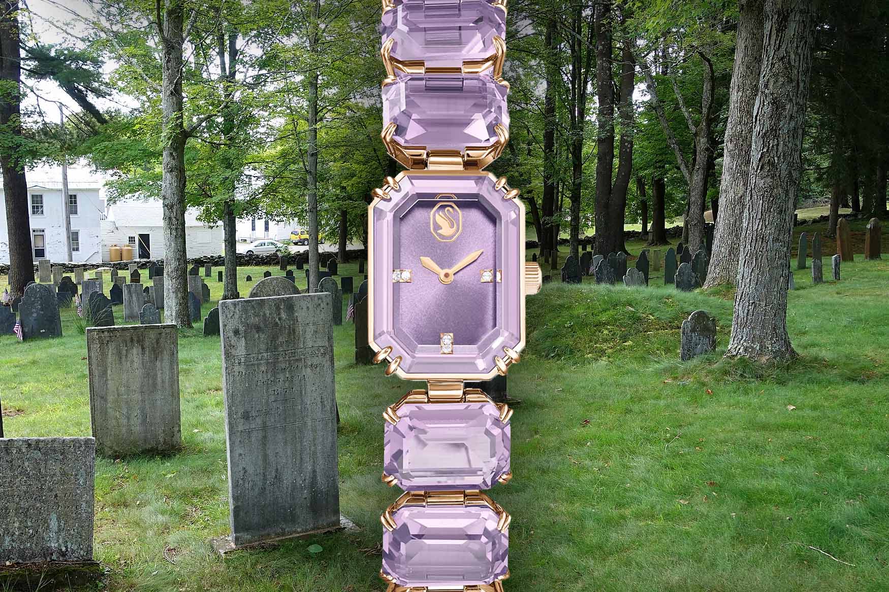 Swarovski Millenia Watch Purple