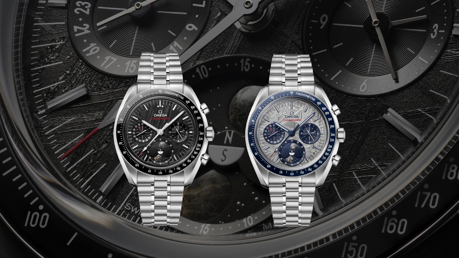 omega speedmaster moonphase meteorite feature