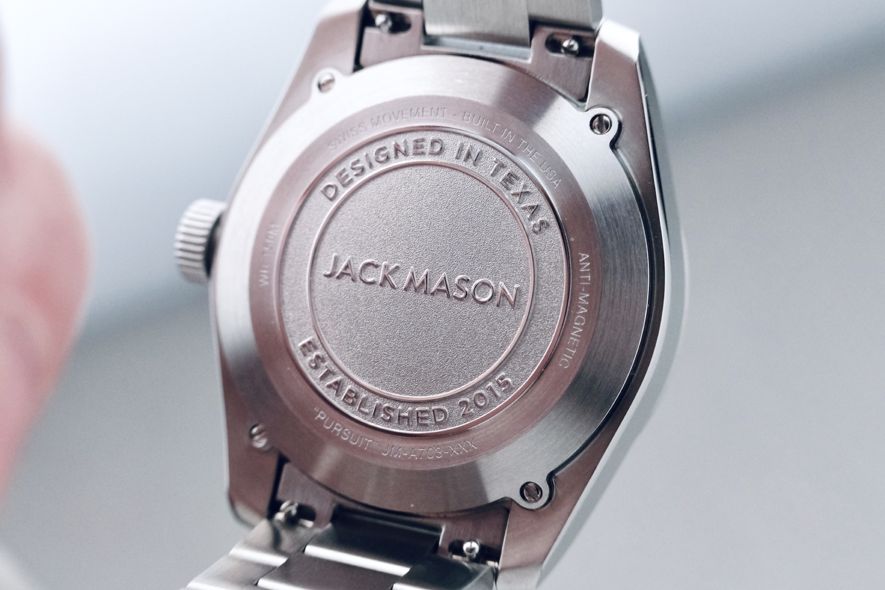 Jack Mason Pursuit Pilot caseback