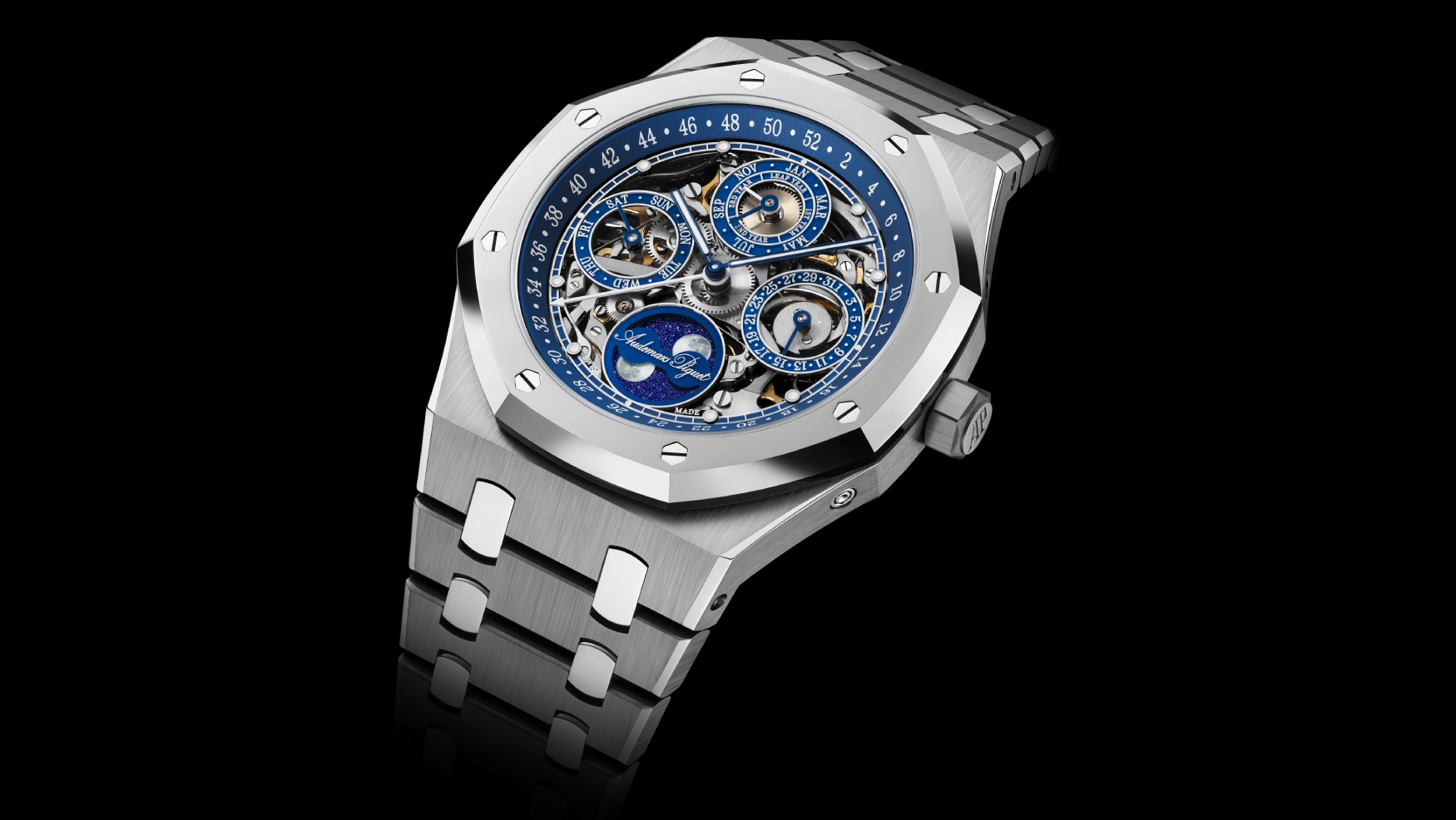 audemars piguet royal oak perpetual calendar 150th anniversary openworked 41mm feature