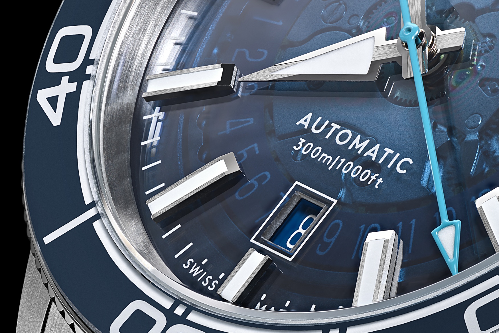 Christopher Ward C60 Sapphire Edge dial closeup