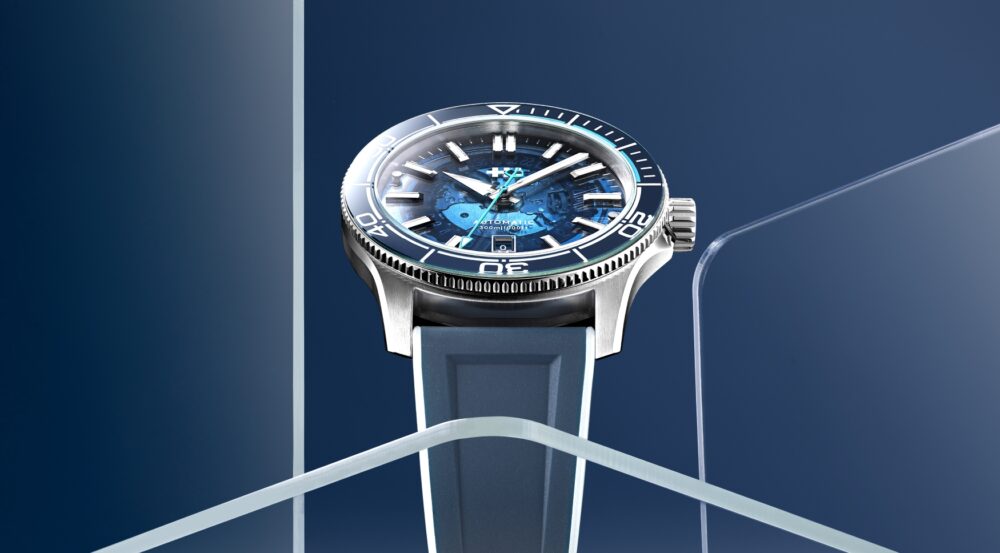 Christopher Ward’s azure C60 Sapphire Edge cuts a slim and stylish figure