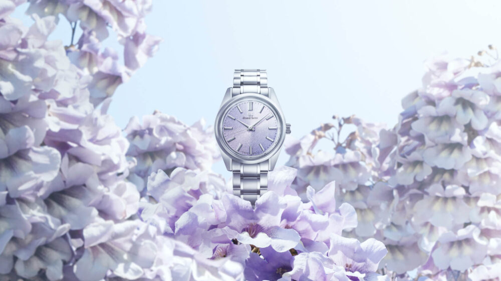 Grand Seiko’s 36.5mm 44GS gets a purple “Kiri” dial with the new SBGW323