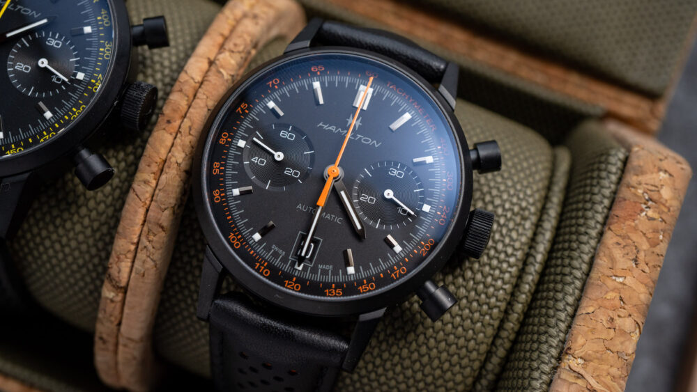 Hamilton enters new stealthy black territory with its Intra-Matic Auto Chrono