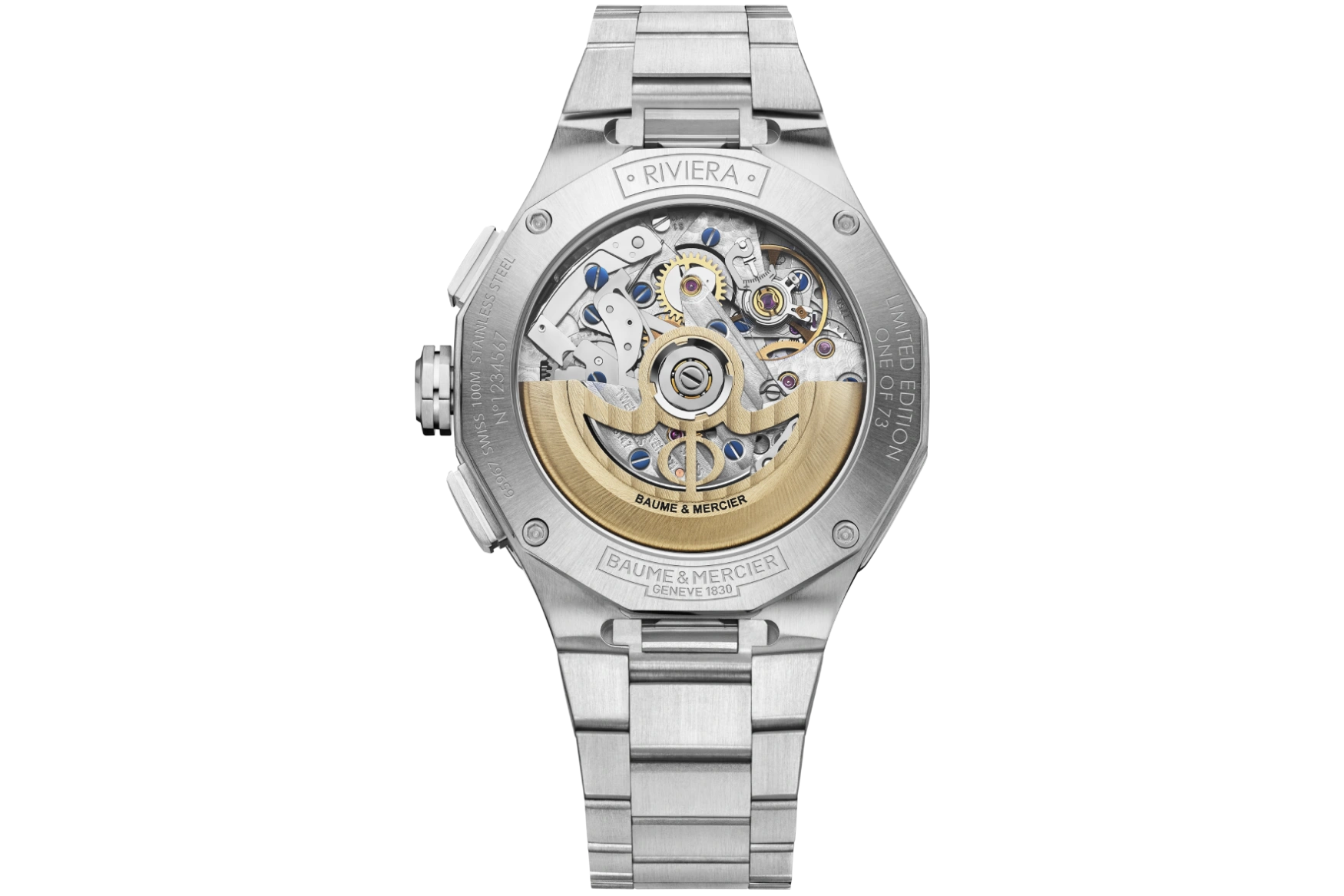 baume mercier riviera flyback movement caseback