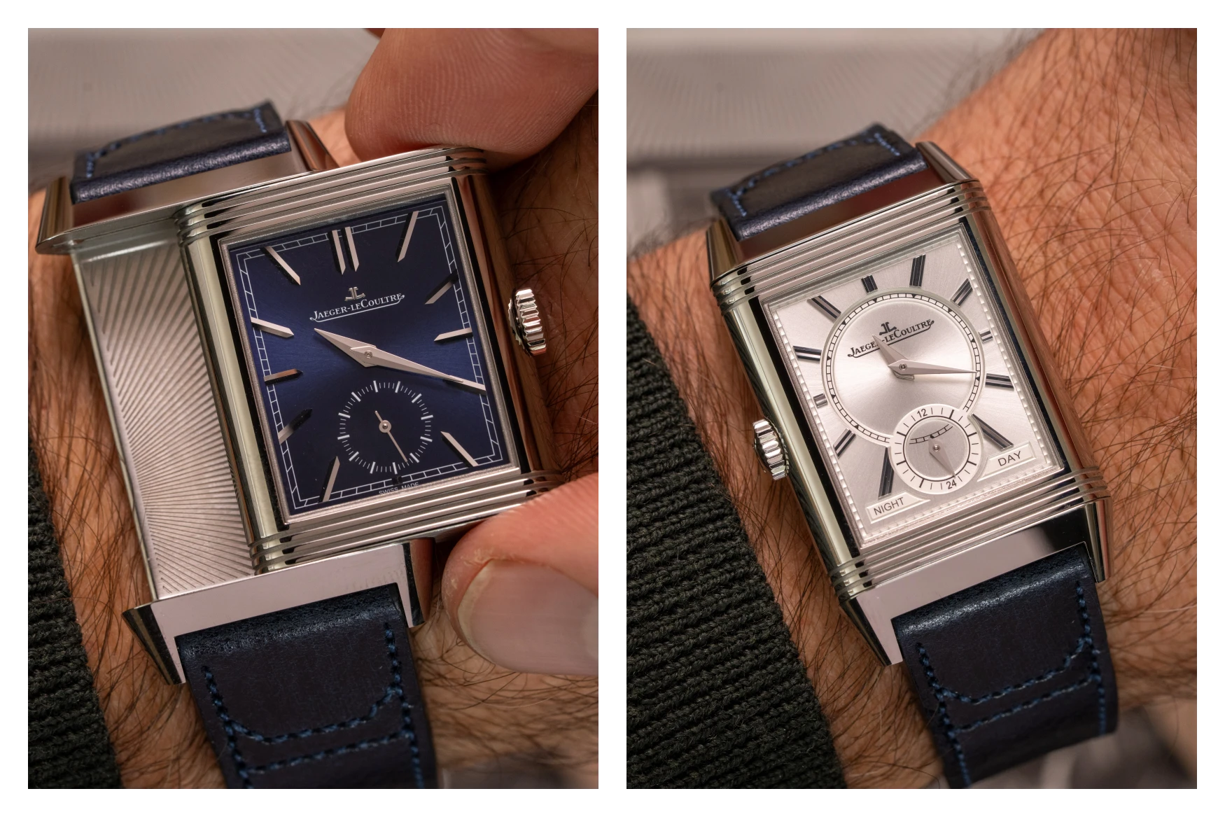 jaeger lecoultre reverso tribute duoface steel front and back
