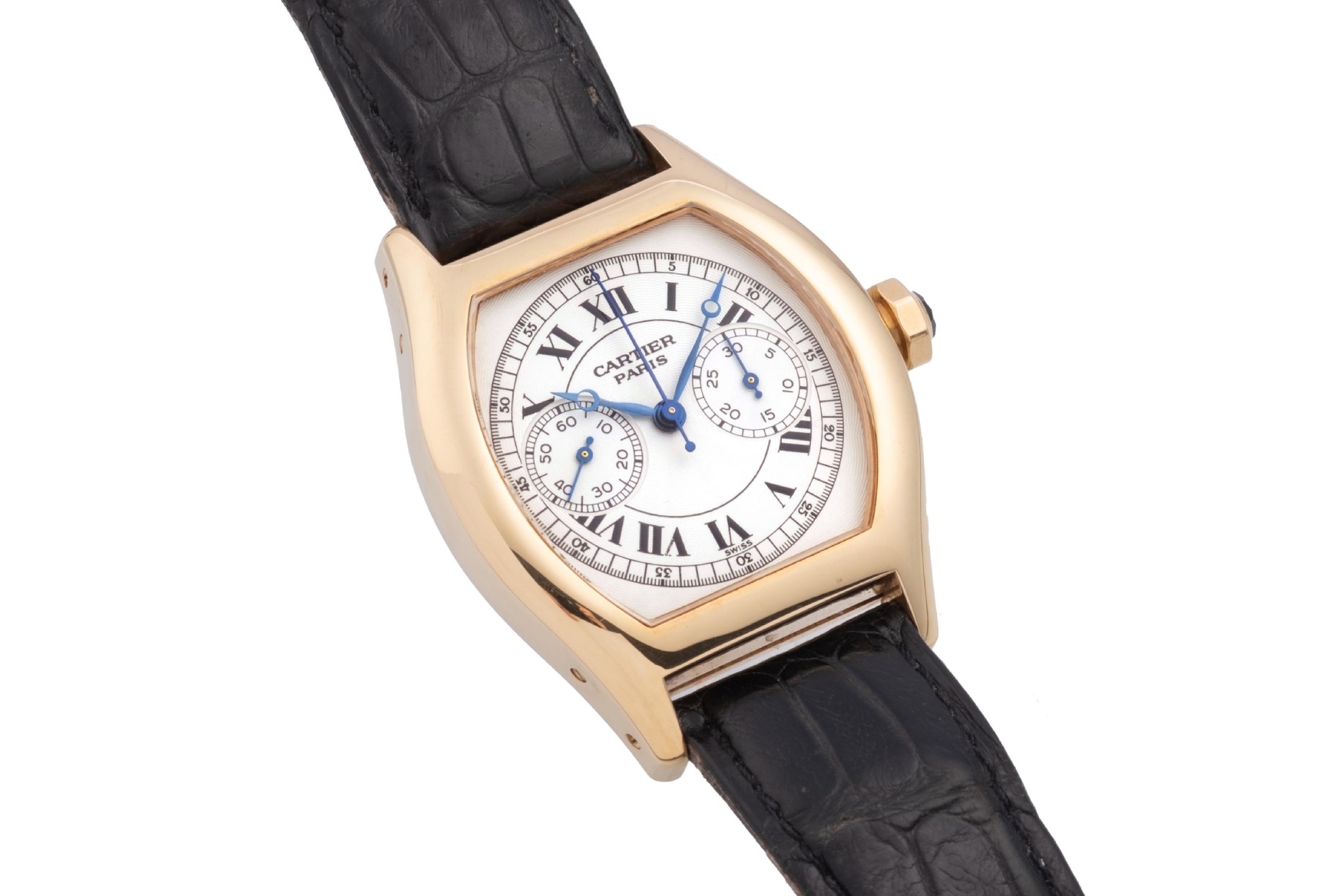 2025 Lot 216 Antiquorum Cartier Tortue Monopoussoir CPCP ref 2356