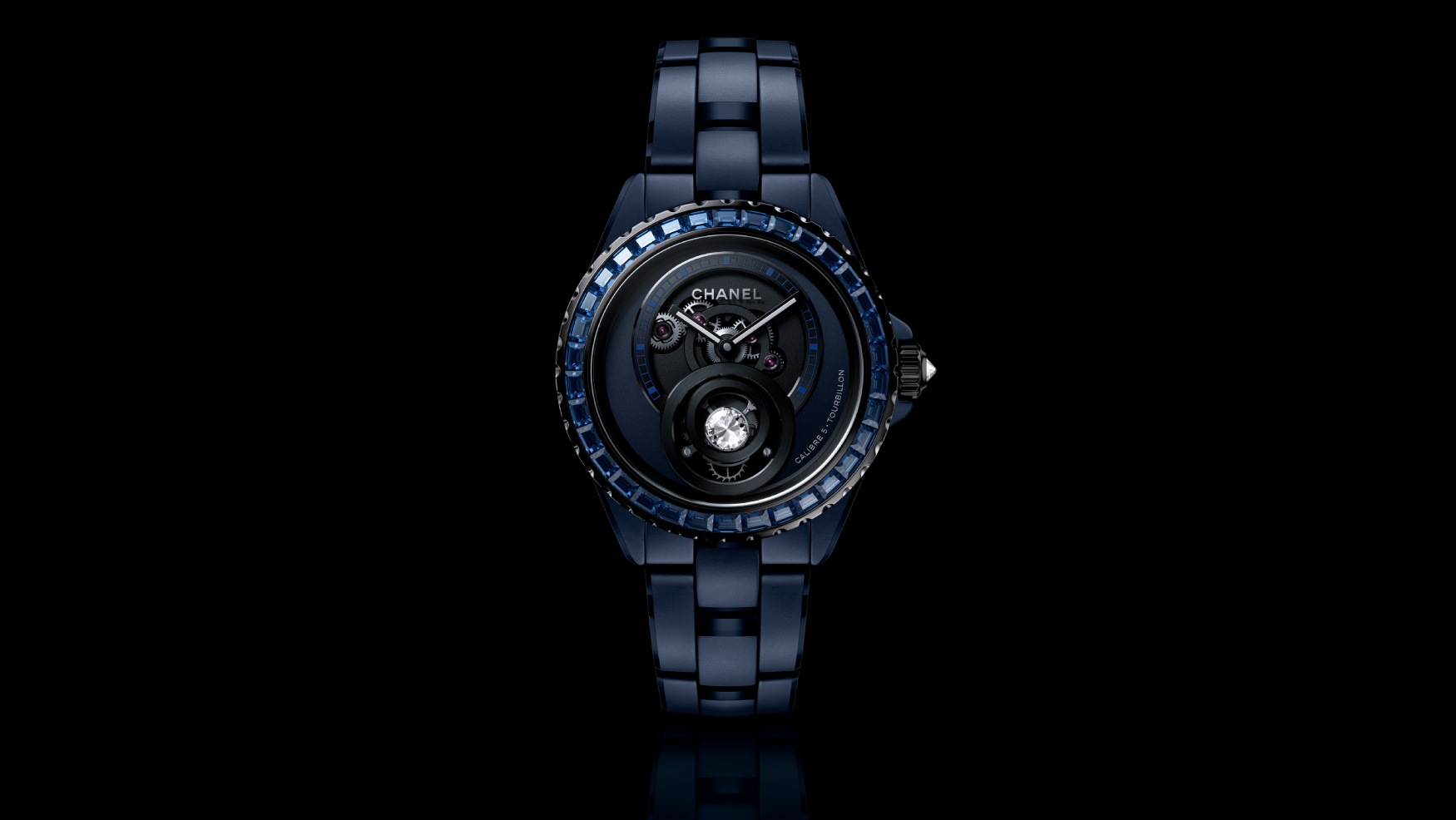chanel j12 bleu diamond tourbillon feature