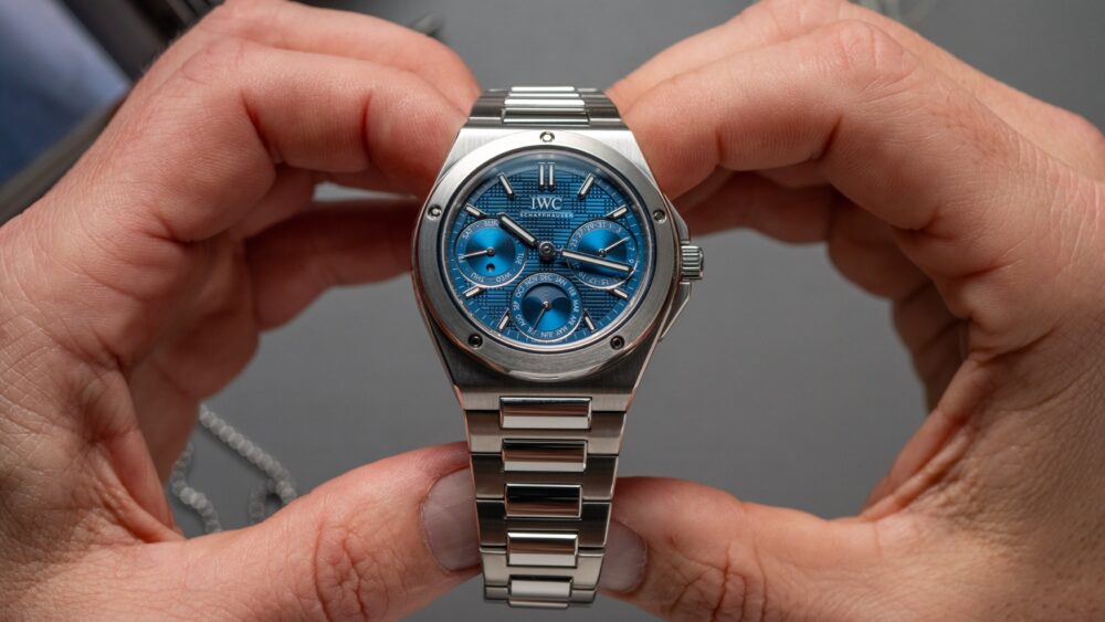 The new IWC Ingenieur Perpetual Calendar 41 is Klaus and Genta in one sleek, blue package