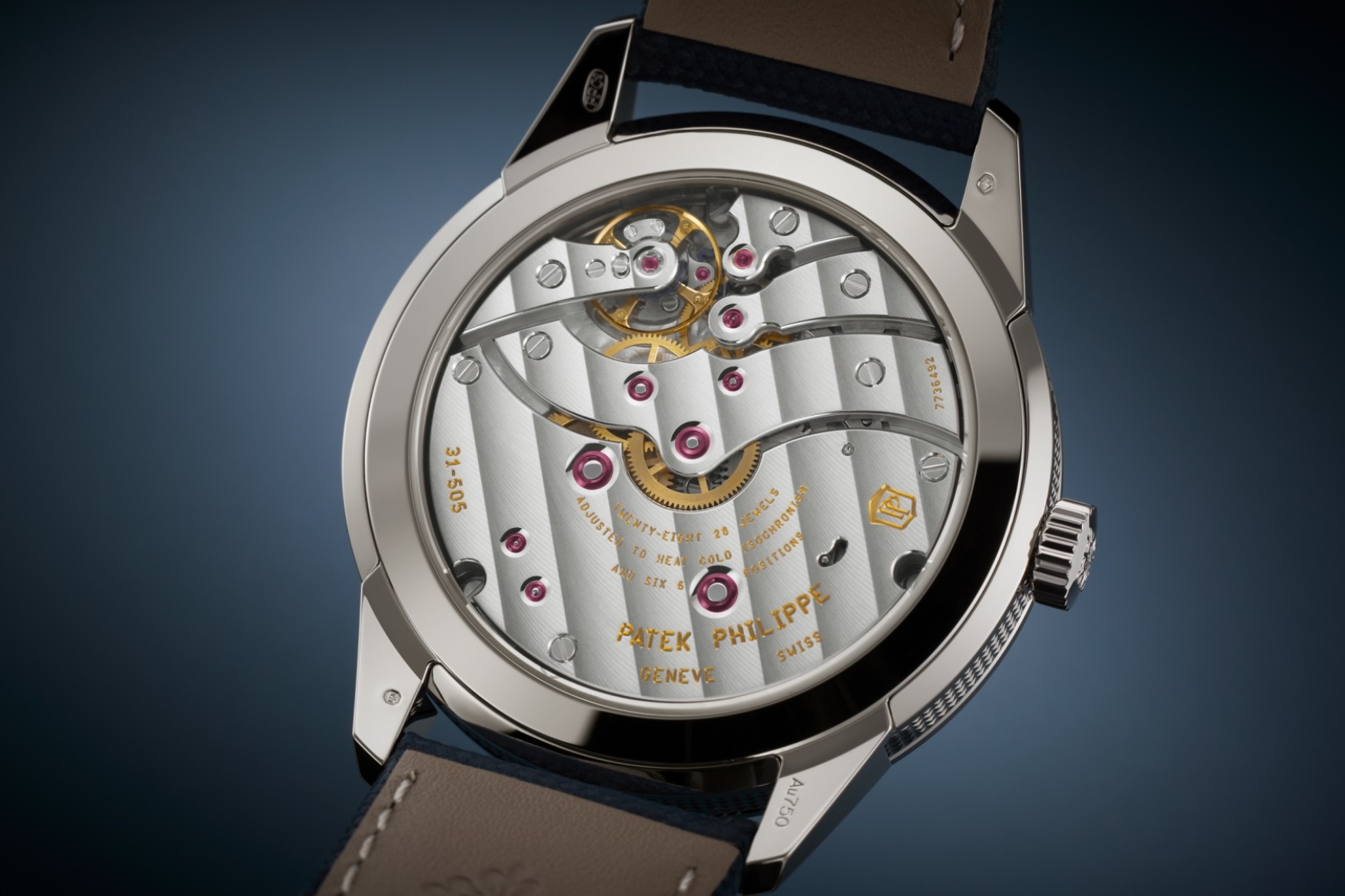 patek philippe calatrava 8 day 5328g 001 movement caseback