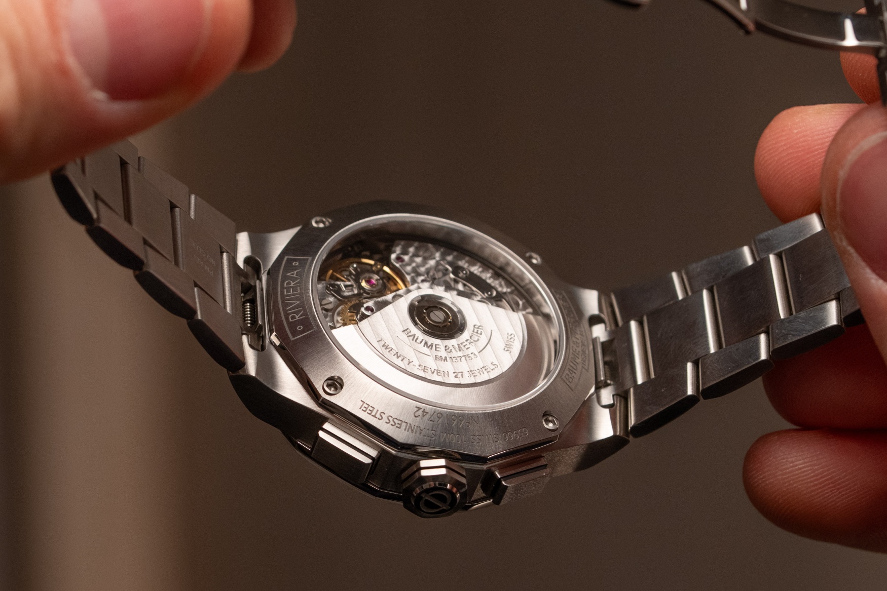 Baume Mercier Riviera Chronograph Panda Dial caseback