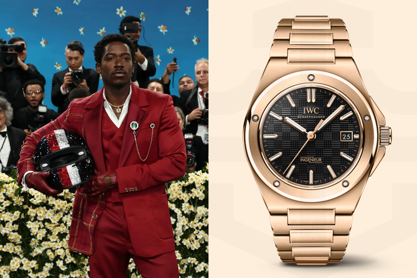 Damson Idris IWC Ingenieur Automatic 40 Gold